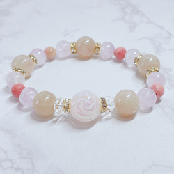 まゆ様♥️ブレス2本♡ラリマー くま＆ストロベリークォーツ苺天然石ブレスレット まゆ様♥️ブレス2本♡ラリマー くま＆ストロベリークォーツ苺