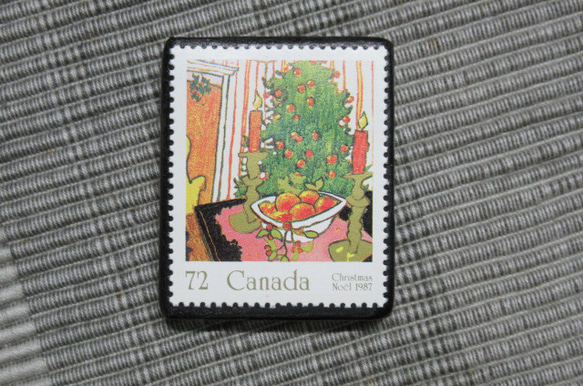 カナダ クリスマス切手ブローチ10226 ブローチ Yukio TANZAWA 通販