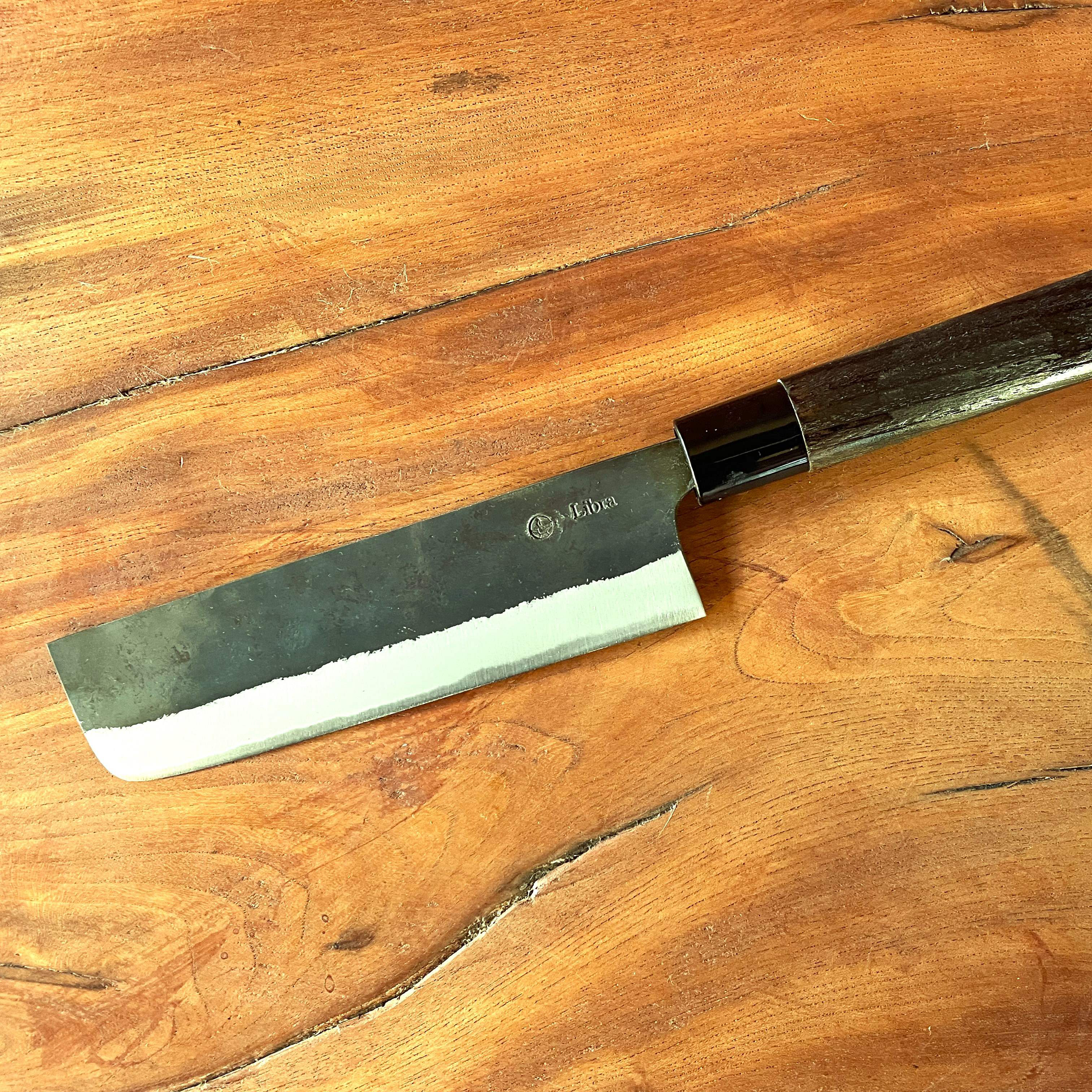 菜切り包丁　/　黒打ち　/　料理包丁　/　5.5寸　165㎜　/　角