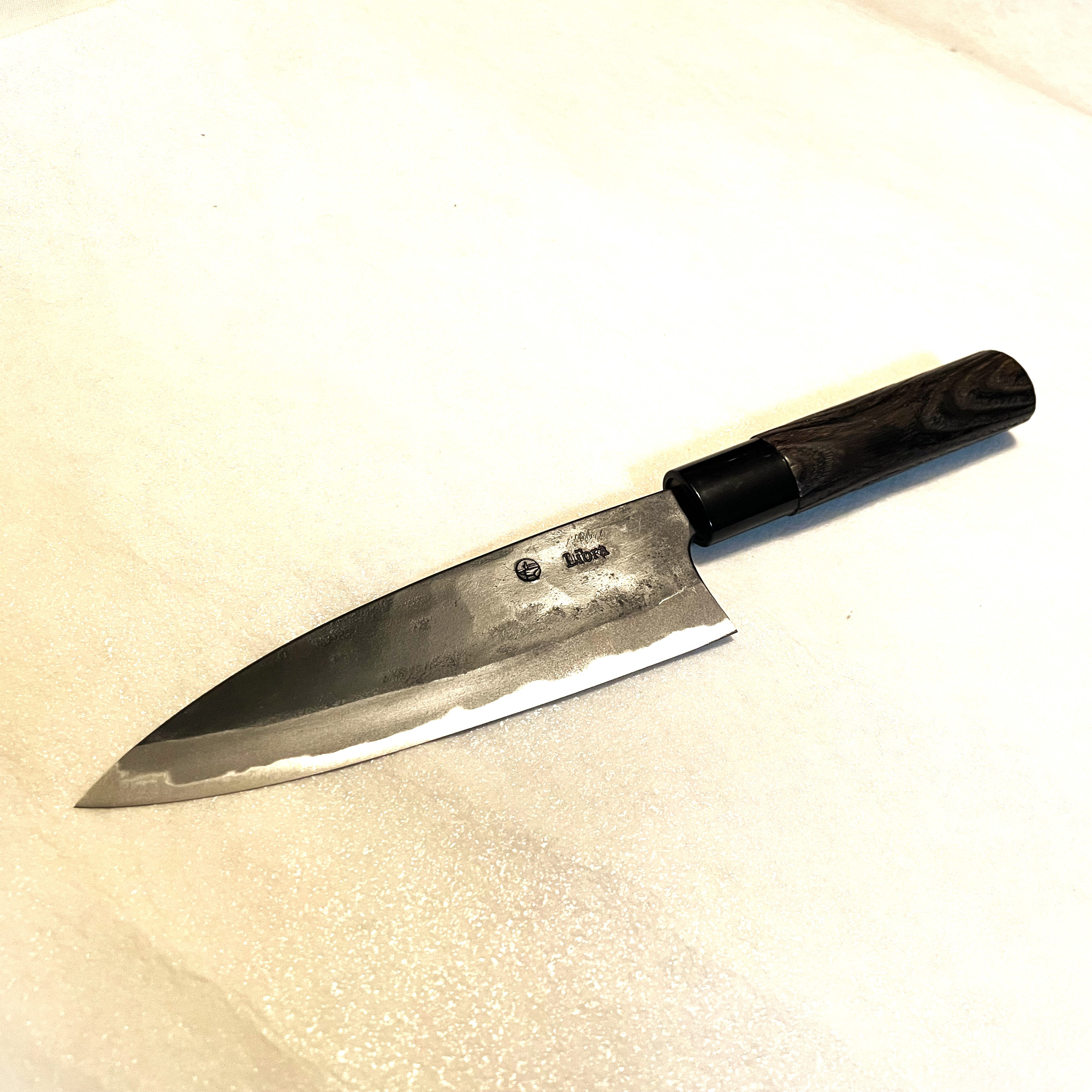 菜切り包丁　/　黒打ち　/　料理包丁　/　5寸　150㎜　/　尖り