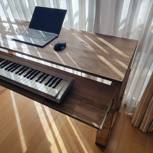 オーダーメイド】DTMデスク S110-45 DAW スライドテーブル(300