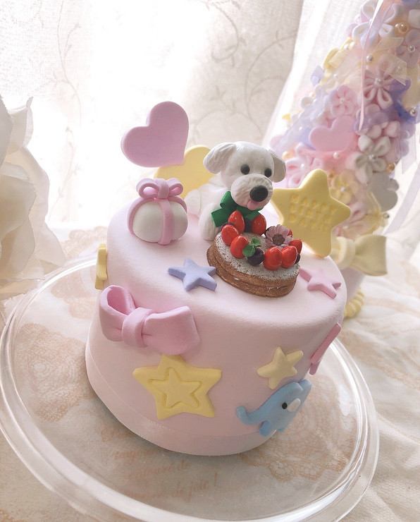ワンちゃんのお誕生日に♡ペットのためのバースデークレイケーキ 5,850円
