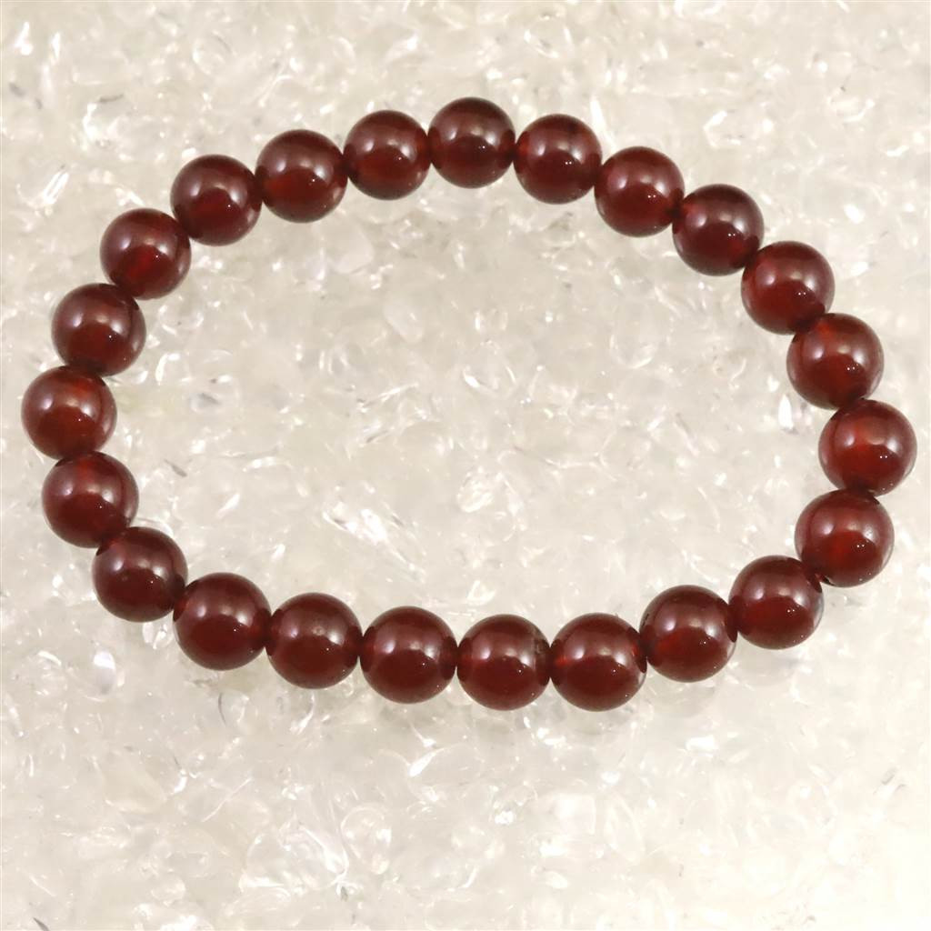 ヘソナイトガーネット (オレンジ)  AA+  7.5mmブレスレット 19.7ｇ #39833