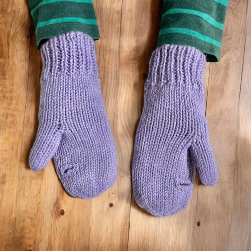 ⑩送料無料♪エスニック ネパール ウール手編み ミトン手袋 ハンド