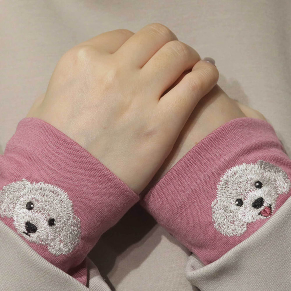 狗狗臂套：白色玩具貴賓犬款 + 4 款限量版顏色，日本製造，100% 羊毛腕巾，禮品 第12張的照片