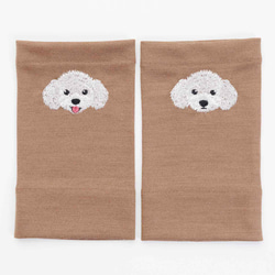 狗狗臂套：白色玩具貴賓犬款 + 4 款限量版顏色，日本製造，100% 羊毛腕巾，禮品 第5張的照片