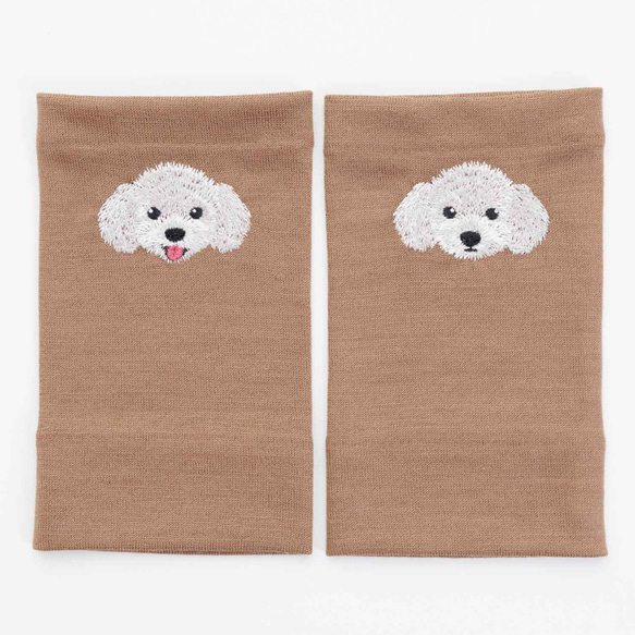 狗狗臂套：白色玩具貴賓犬款 + 4 款限量版顏色，日本製造，100% 羊毛腕巾，禮品 第5張的照片