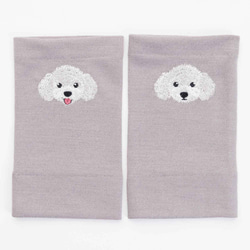 狗狗臂套：白色玩具貴賓犬款 + 4 款限量版顏色，日本製造，100% 羊毛腕巾，禮品 第3張的照片