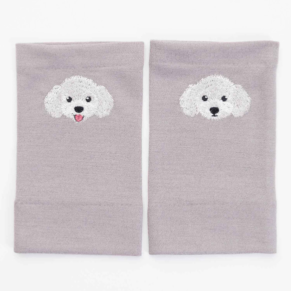 狗狗臂套：白色玩具貴賓犬款 + 4 款限量版顏色，日本製造，100% 羊毛腕巾，禮品 第3張的照片