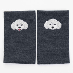 狗狗臂套：白色玩具貴賓犬款 + 4 款限量版顏色，日本製造，100% 羊毛腕巾，禮品 第7張的照片