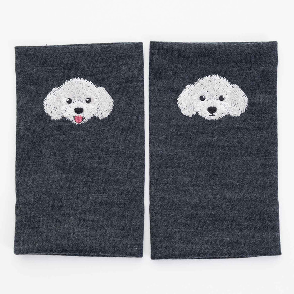 狗狗臂套：白色玩具貴賓犬款 + 4 款限量版顏色，日本製造，100% 羊毛腕巾，禮品 第7張的照片