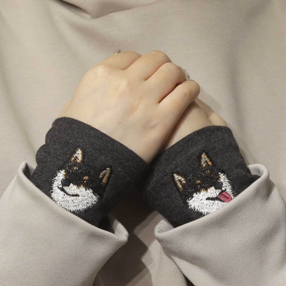 狗狗護臂：柴犬黑色款 + 4 款限量版顏色，日本製造，100% 羊毛腕巾，禮品 第4張的照片