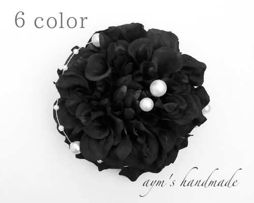 未使用　Ann Demeulemeeter ロゼット　ブローチ コサージュ 黒 49171d9197182b87d29e508823603e