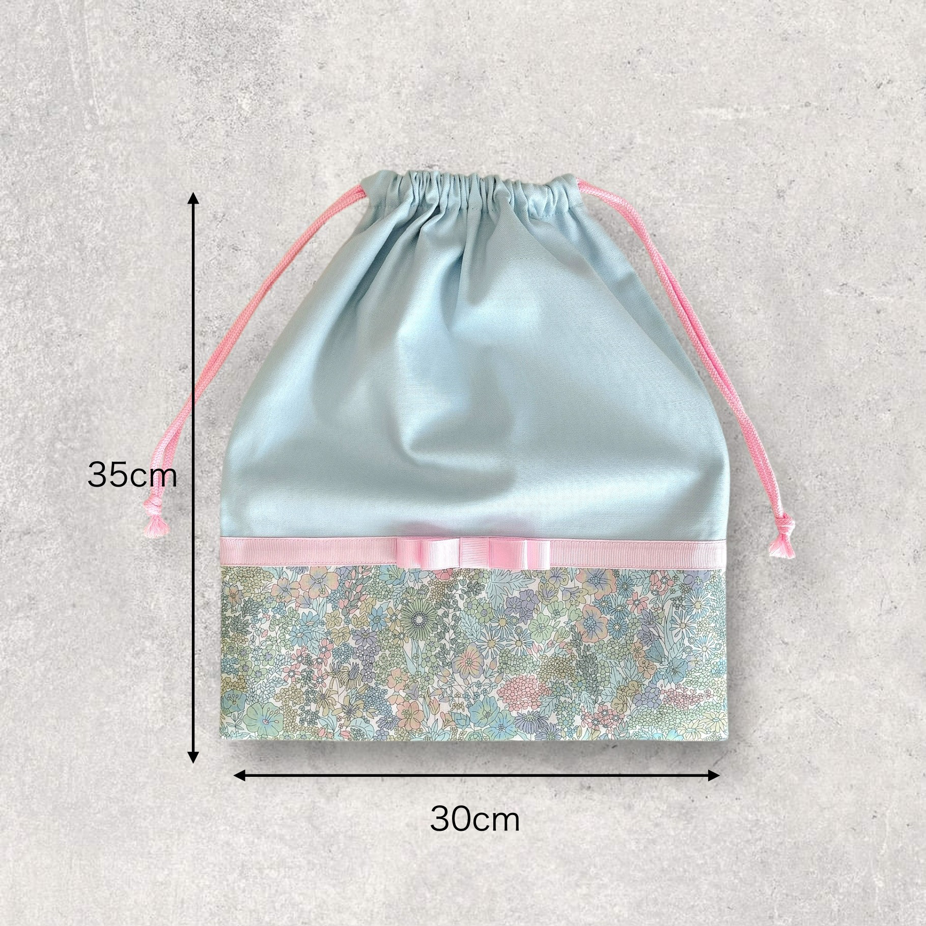 [入園入学3点セット]サックス×リバティ/マーガレットアニー・ライトピンクグログランリボン