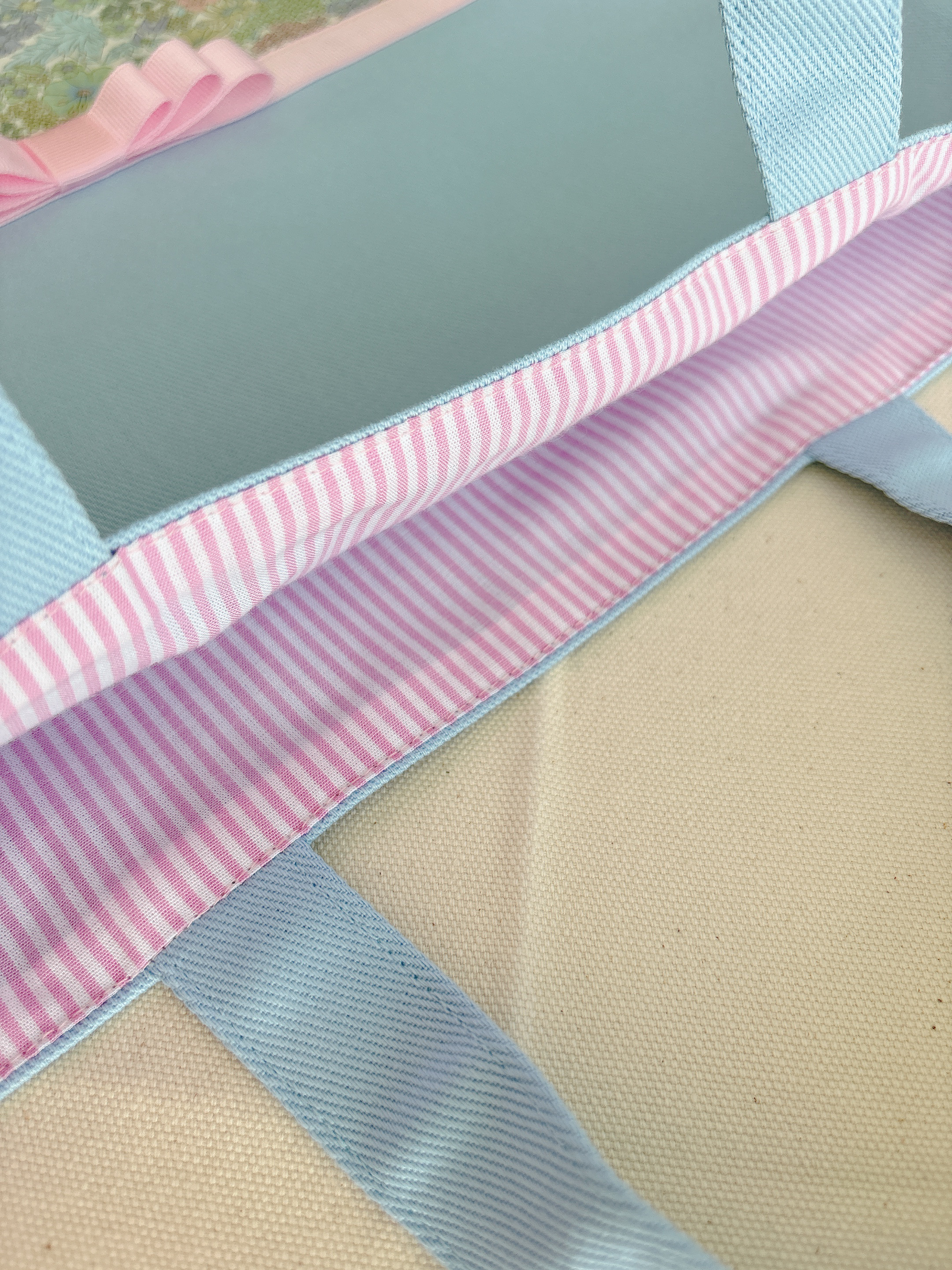 [入園入学3点セット]サックス×リバティ/マーガレットアニー・ライトピンクグログランリボン