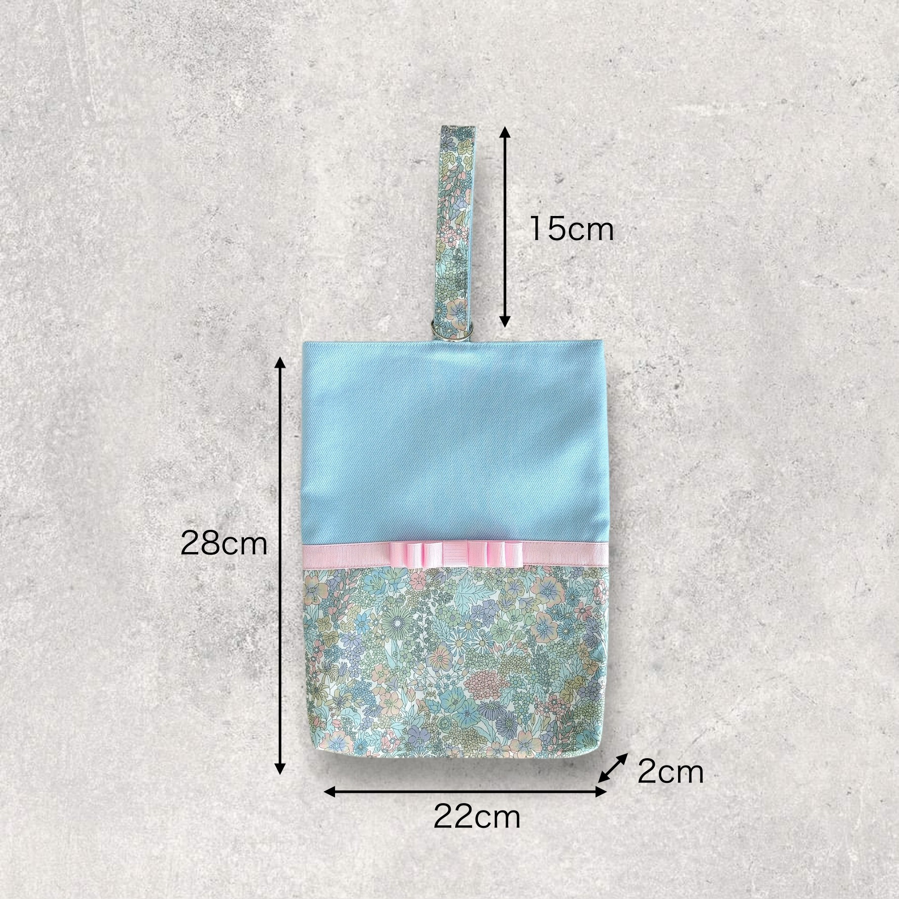 [入園入学3点セット]サックス×リバティ/マーガレットアニー・ライトピンクグログランリボン