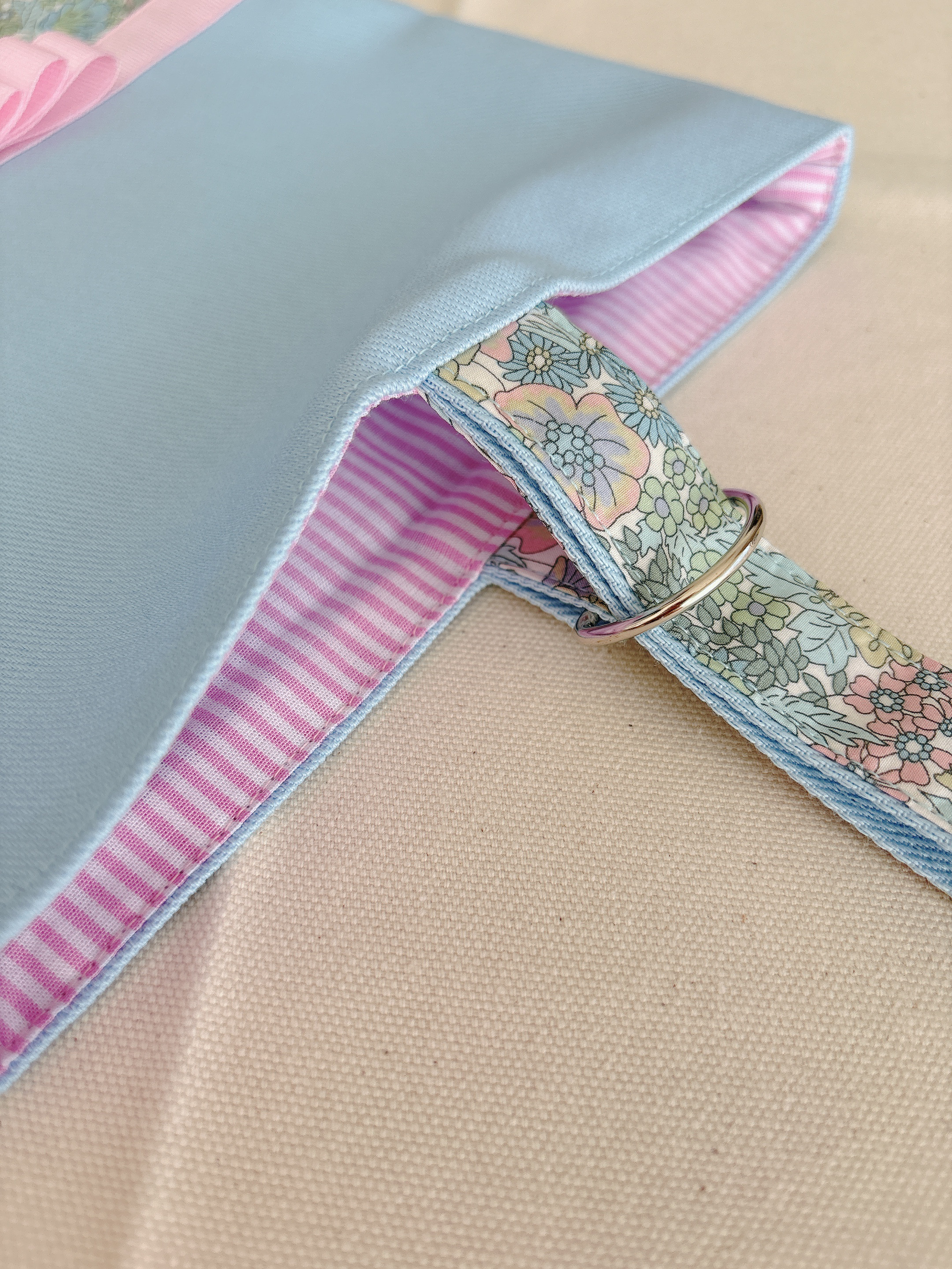 [入園入学3点セット]サックス×リバティ/マーガレットアニー・ライトピンクグログランリボン