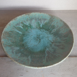 流彩釉皿8寸 緑 大皿 尋臣窯 通販 18629193｜Creema(クリーマ)