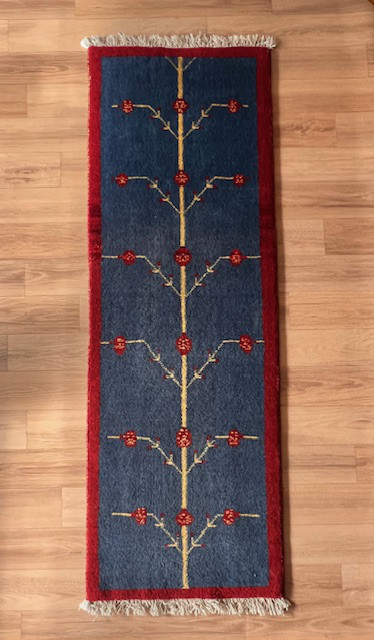 ●SALE●送料無料●●ギャッベNo.26590【ランナー・細長】キッチン・廊下やベンチ、ベッド足元に！！