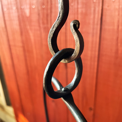 鉄製吊花入れ 鉄製吊花入れ