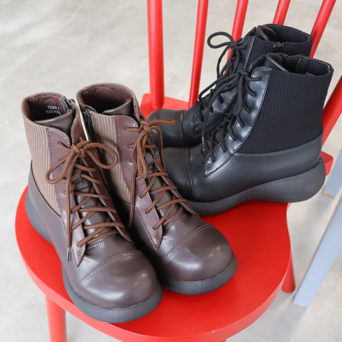 アミアゲミックスブーツ | 厚底ブーツ レースアップブーツ 甲高