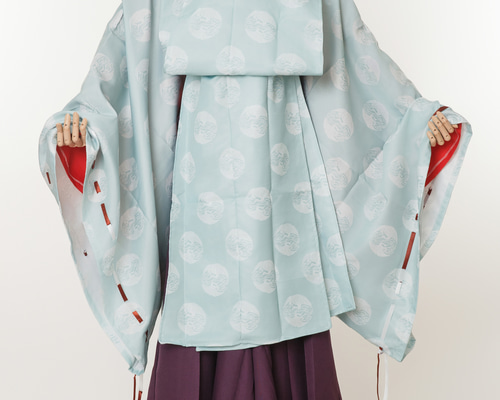 神職装束 狩衣 水浅葱色　化繊 神職装束 狩衣 水浅葱色 化繊
