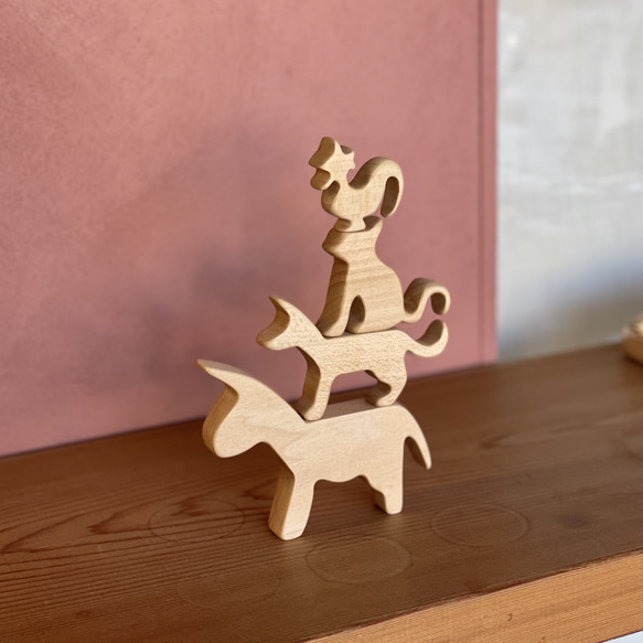 積み木「ブレーメンの音楽隊」誕生日 プレゼント ギフト 出産祝い 玩具