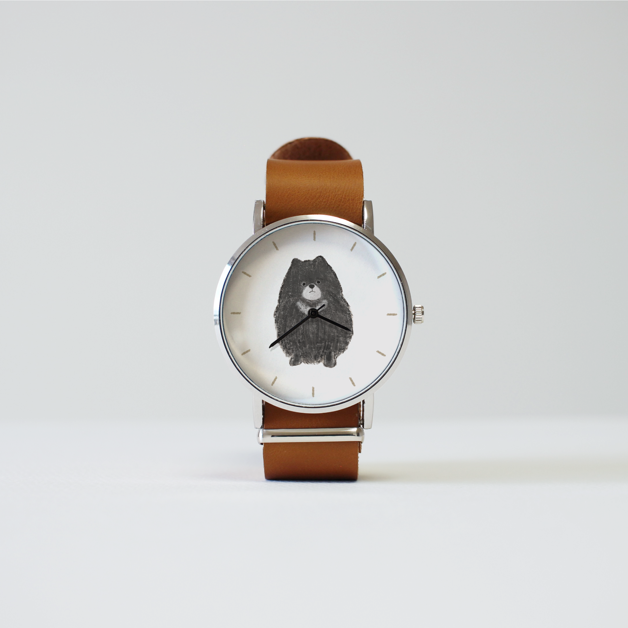 ポメラニアン（黒）②の腕時計