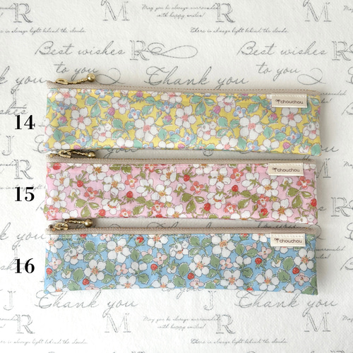 ラミネート スリムペンケース 内布付き 全18種 ☆リバティ生地使用