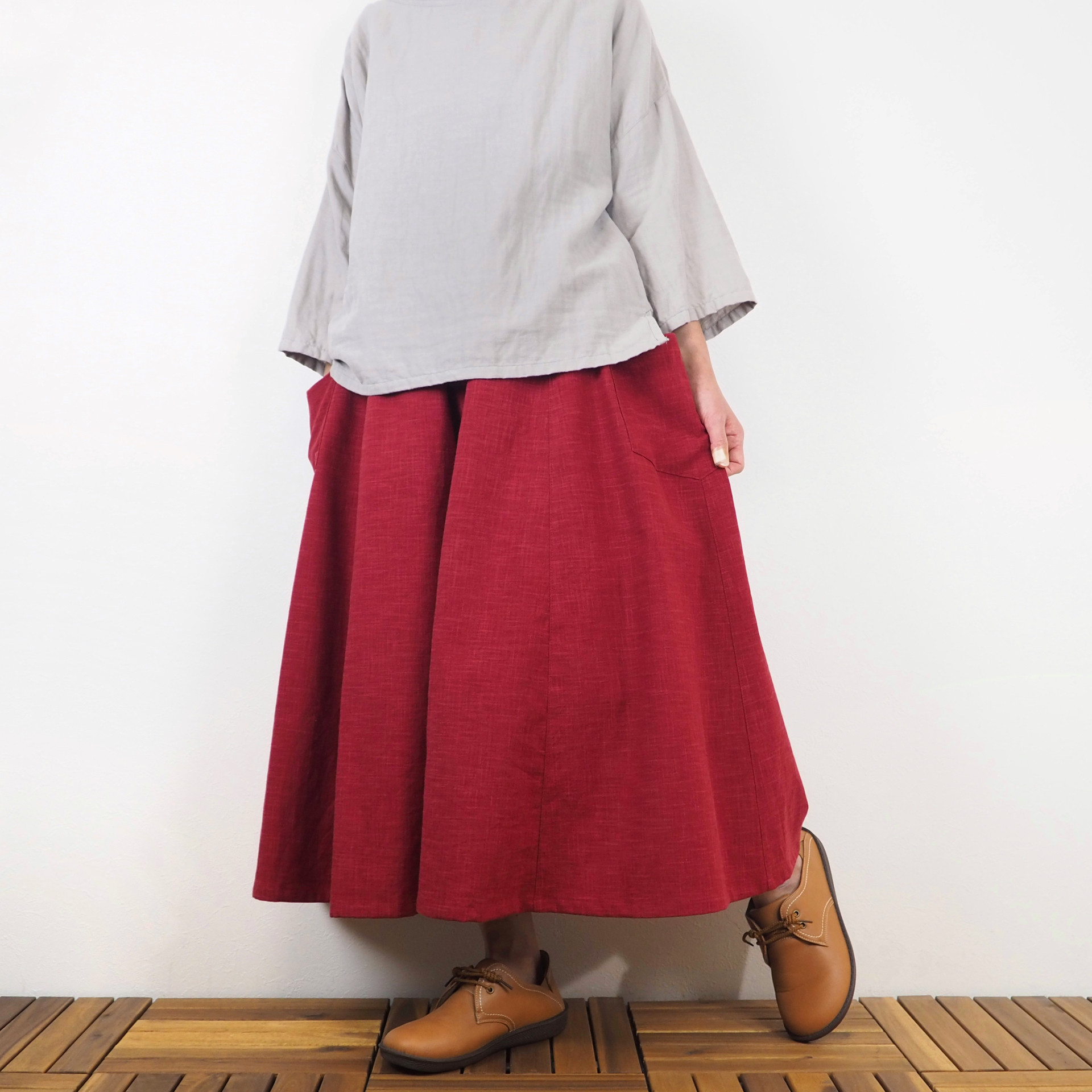 Furusuキュロット（木綿 赤）【受注生産対応】