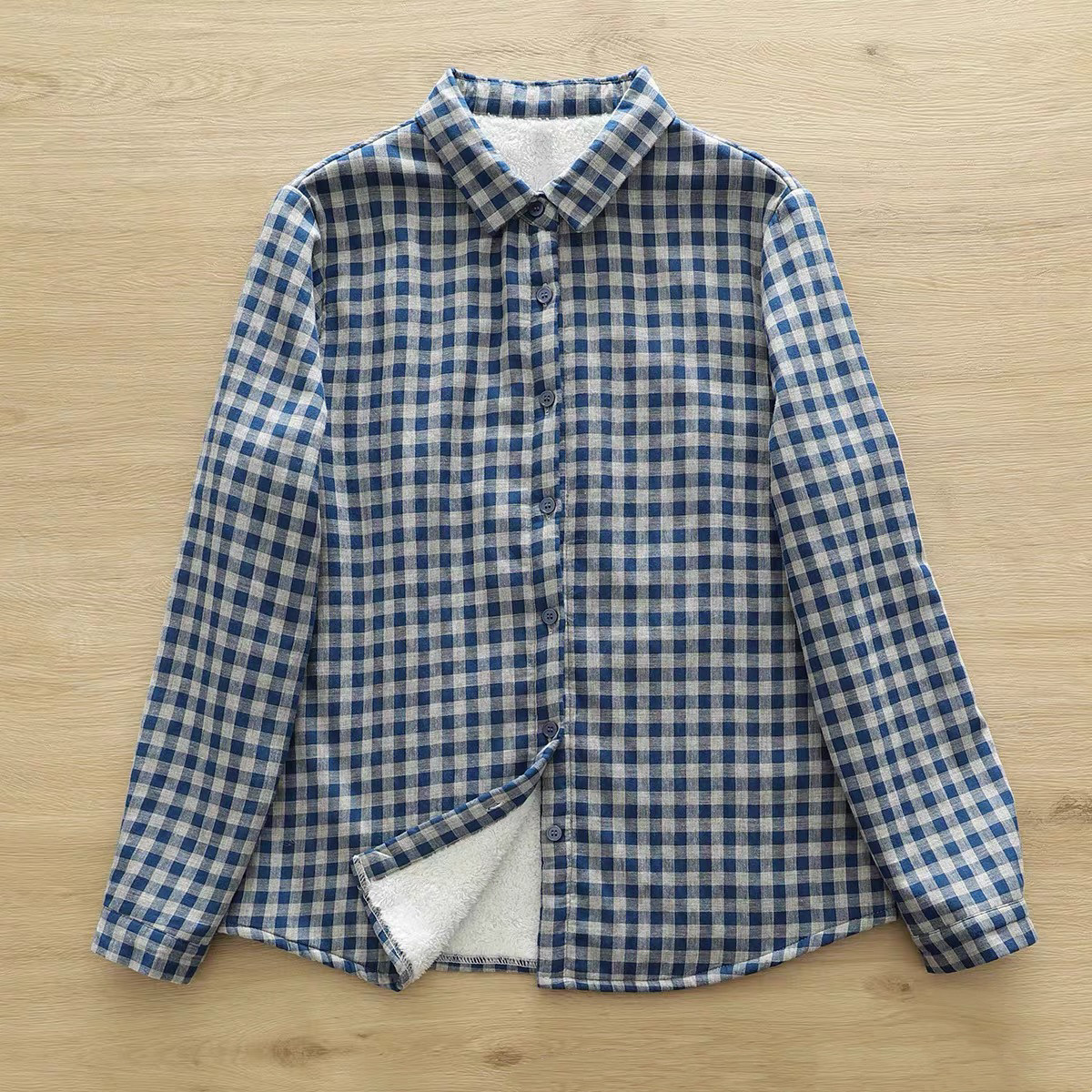 冬、春秋、ブラウス、トップス、コットン、裏起毛