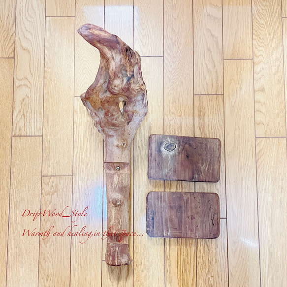 流木インテリア 自由にアレンジできる流木板のウォールシェルフ ラック ディスプレイ 壁掛け 棚 北欧 N3 14枚目の画像