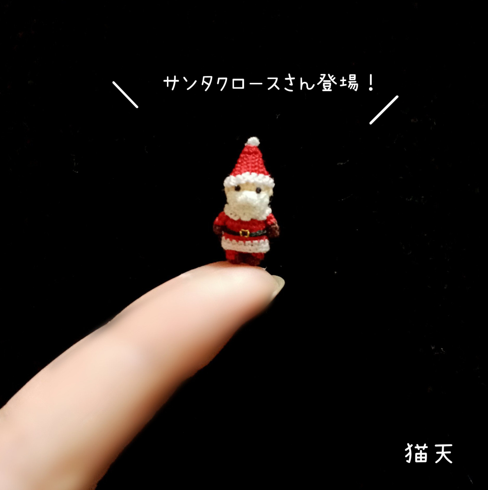 【超ミニチュアあみぐるみ】サンタさん