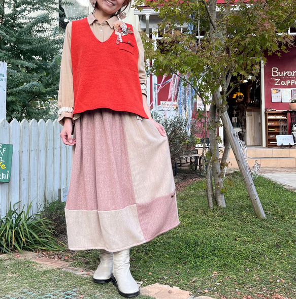 しあわせボタンの柔らかブラウス（24s-049） 12枚目の画像