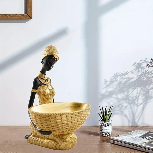 オブジェ アフリカ エスニック トレイ 付き おしゃれ シンプル