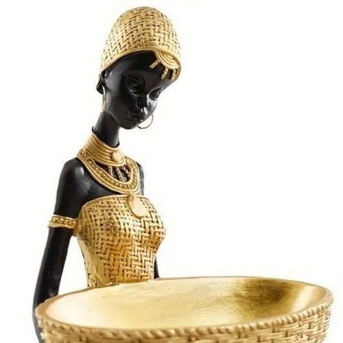 オブジェ アフリカ エスニック トレイ 付き おしゃれ シンプル