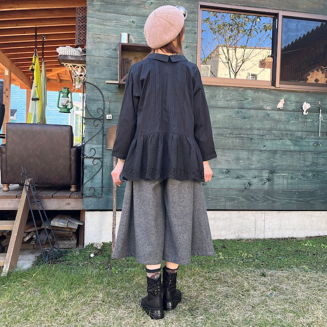 【リニューアル♪】前後OK裾レースブラウス(24s-053）