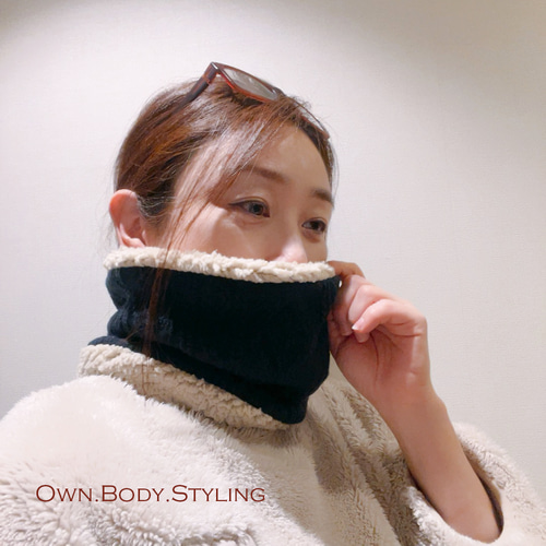 relax&floatingリバーシブルネックウォーマー＊フワフワ柔らかNo.1