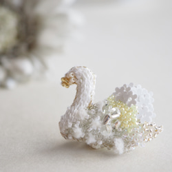 【オオルリ】　ビーズ刺繍ブローチバッグチャーム 99ef4cb5f23c99d53fd6761007ea09