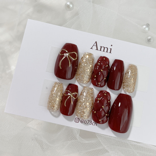 ネイルチップ オーダー マグネット キルティング ミラー エンジェル