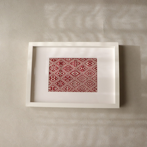 額縁付きこぎん刺しアート 菱ざし タペストリー・壁掛け KoginKo 通販