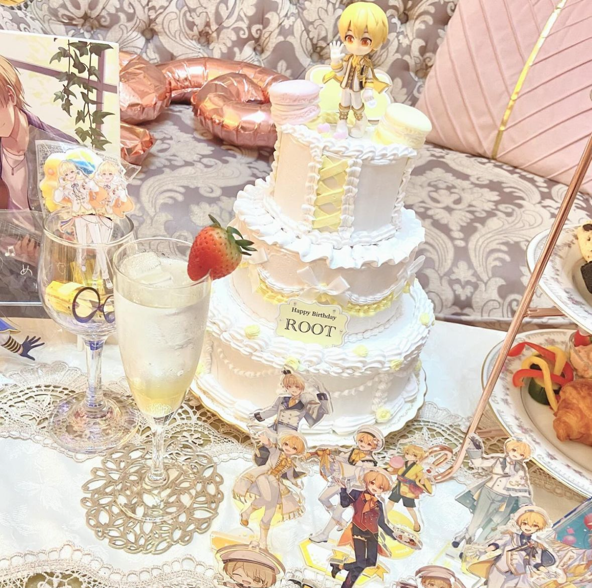 アンデッド風　3段フェイクケーキ 選べる3段ケーキ】好きな色で作ります 〜3段フェイクセンイルケーキ