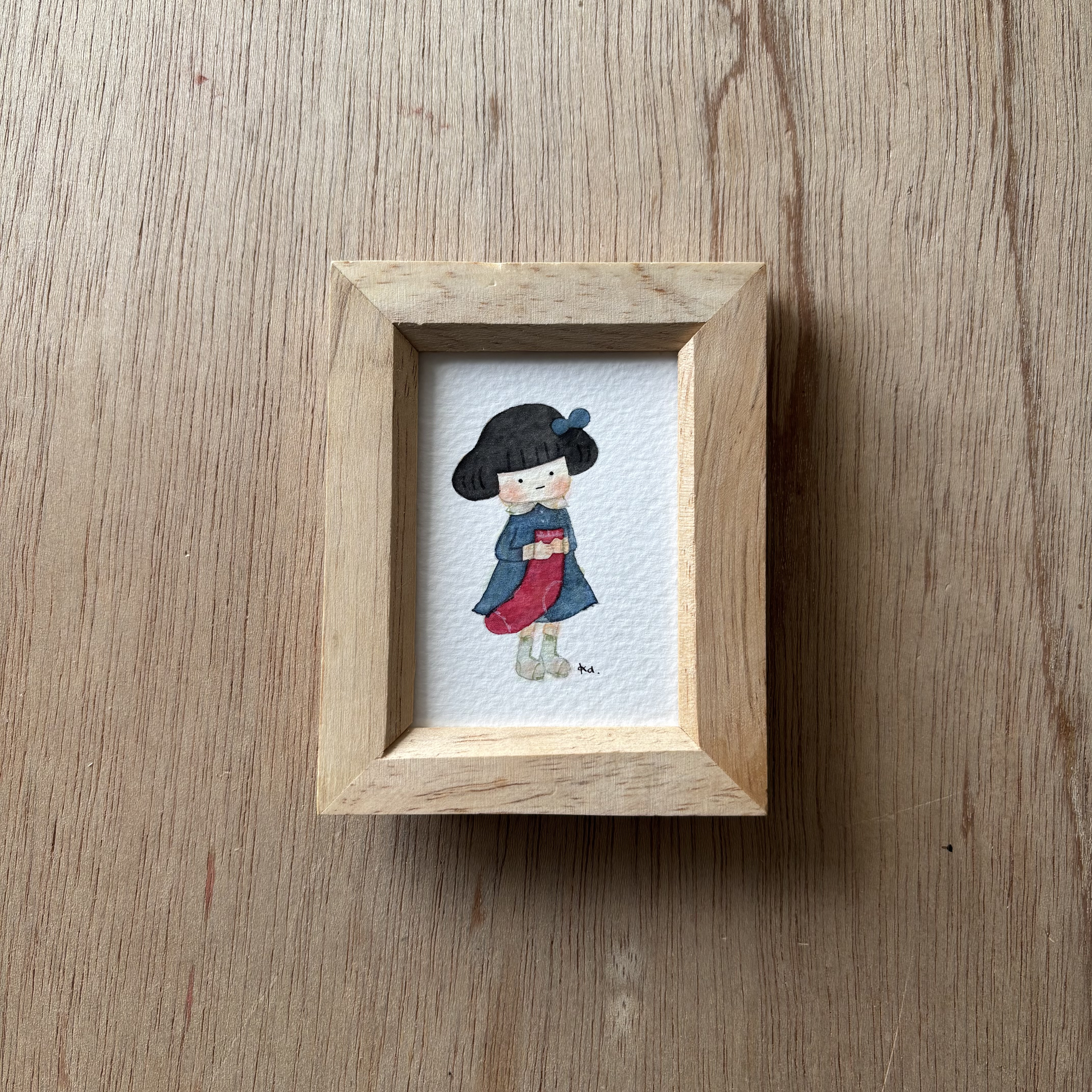「私の家に」ミニ額　原画