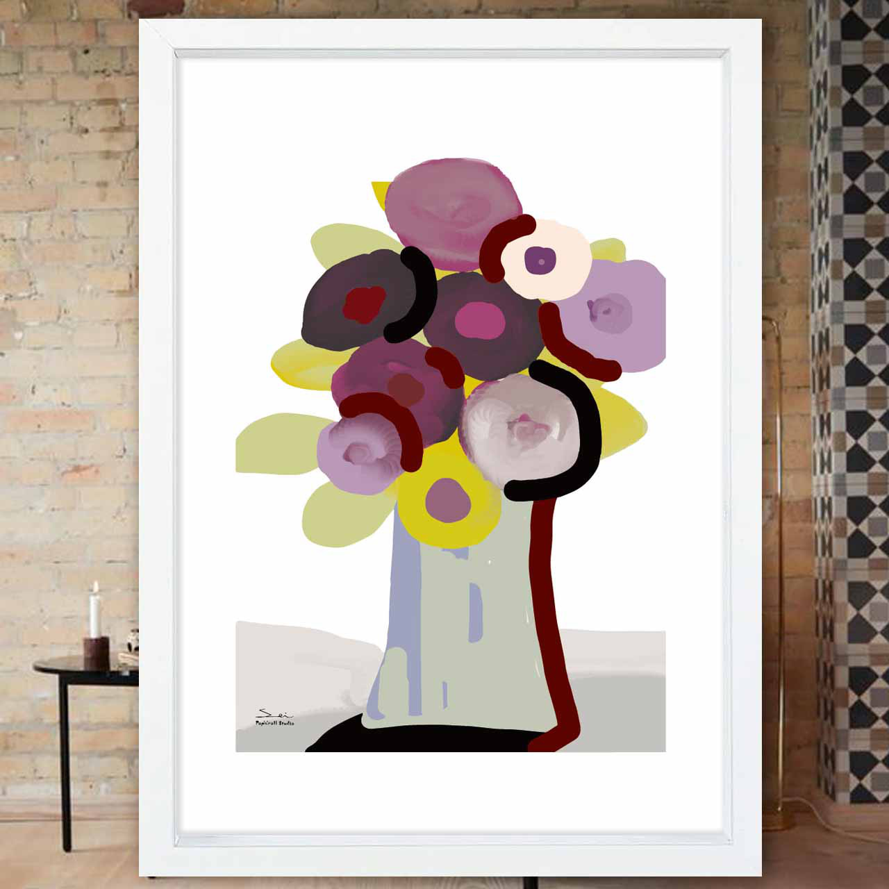 花花　お気に入り8000件突破　イラスト　ポスター　A4 A3 A2 A1　アート  　アートポスター　3247