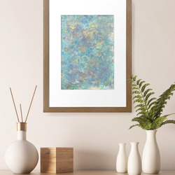 抽象画 【霞む静寂】 原画 絵画 アート アクリル画 インテリア 送料