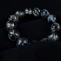 ハンドメイド ブレスレット バングル 漆器 漆塗り インク リストバンド 古代の技術 黒檀 誕生日 周年記念日 彼氏 5枚目の画像