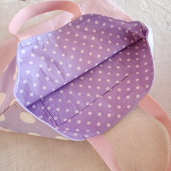 帆布扇形課包粉色×紫色2 第3張的照片