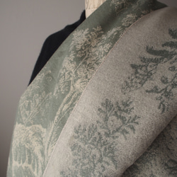 【新作】ジャガード織ストールマフラー・ボヘミアンフラワー/ホレストGR 3枚目の画像