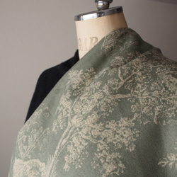 【新作】ジャガード織ストールマフラー・ボヘミアンフラワー/ホレストGR 2枚目の画像