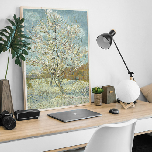 白い花の木絵画アートポスター☆ゴッホ冬お正月クリスマス自然